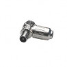 Conector Macho TV 9.5 acodado. Metalico AVALVA