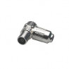Conector Hembra TV 9.5mm acodada. Metalica AVALVA