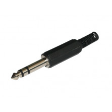 Conector Jack Macho estereo 6,3mm plastico AVALVA