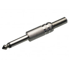 Conector Jack Macho mono 6,3mm metalico AVALVA
