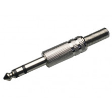 Conector Jack Macho estereo 6,3mm metalico AVALVA