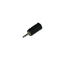 Conector Macho 2,5 estereo-Hembra 3,5 estereo AVALVA