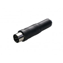 Conector Macho DIN 5P 90g-Hembra 6,3 estereo AVALVA