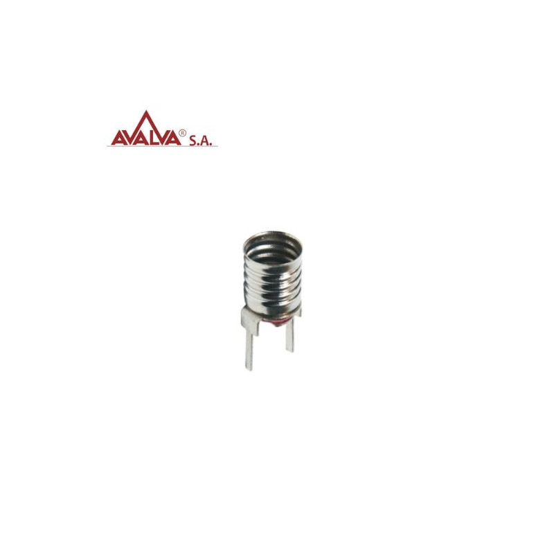 Portalámpara E10 con impreso AVALVA