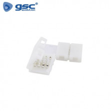 Conector clip en forma de L para unir Tira de LED SMD 5050/RGB 10mm GSC C1/200