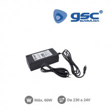 Fuente de alimentación para Tira de LED 24V 60w con cable y conector IP20 GSC C1/36
