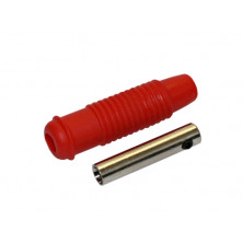 Banana hembra aerea 4mm Roja AVALVA