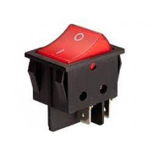 Interruptor bipolar luminoso ROJO 166A AVALVA