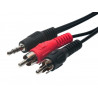 Conexion Jack 3,5mm Audio a 2 RCA Machos 1m AVALVA