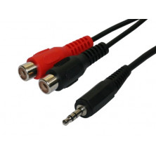 Conexion audio 3,5M-2H RCA. 1,25m. AVALVA