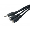 Conexion audio 3,5M estereo-2H 3,5 estereo. 0,5m. AVALVA