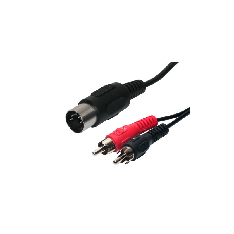 Conexión audio 2M RCA-DIN 5P 45g estéreo OUT 1,5m AVALVA
