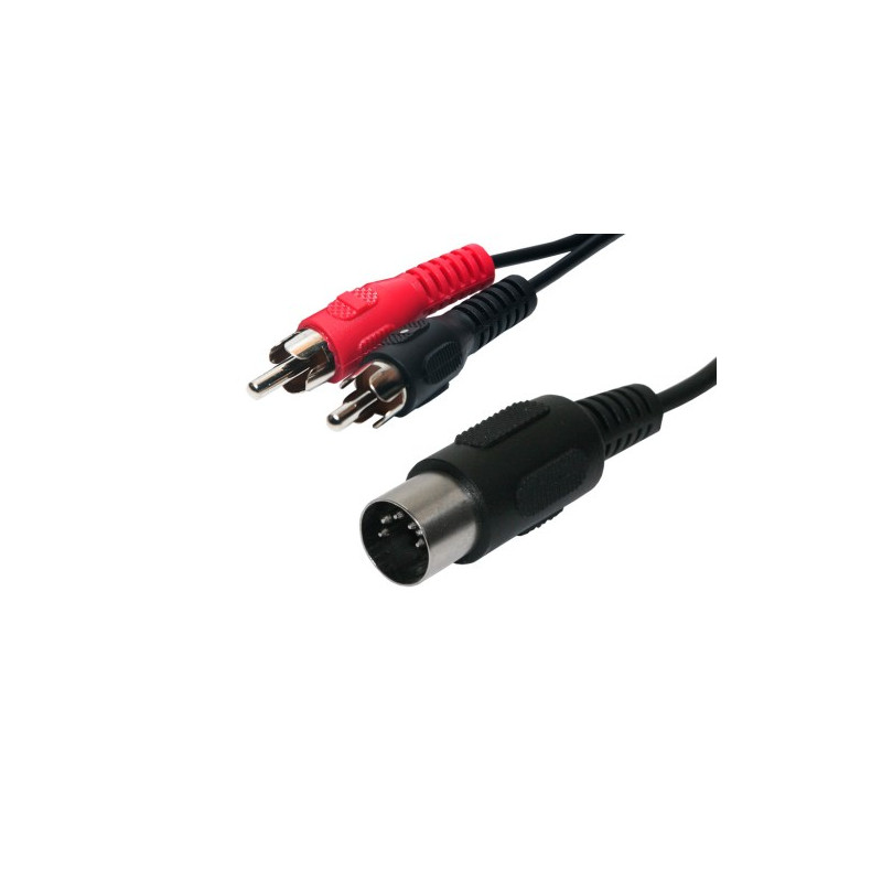 Conexion audio 2M RCA-DIN 5P 45g estereo IN. 1m. AVALVA