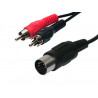 Conexion audio 2M RCA-DIN 5P 45g estereo IN. 1m. AVALVA