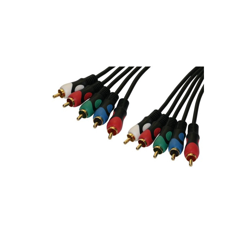Conexion audio/video 5M RCA-5M RCA por video componen 1,5m. AVALVA