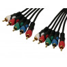 Conexion audio/video 5M RCA-5M RCA por video componen 1,5m. AVALVA
