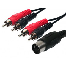 Conexion audio DIN 5P 45g-4M RCA. 1m. AVALVA