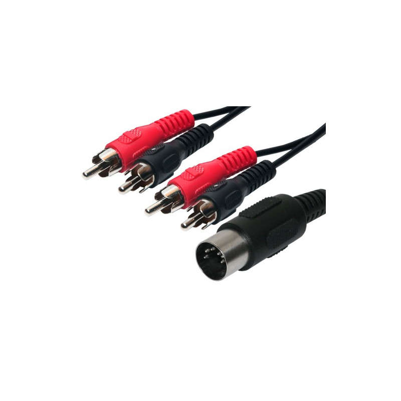 Conexion audio DIN 5P 45g-4M RCA. 1m. AVALVA