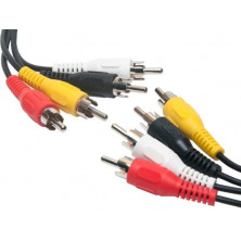 Conexion audio/video 6M RCA. 1,5m. AVALVA