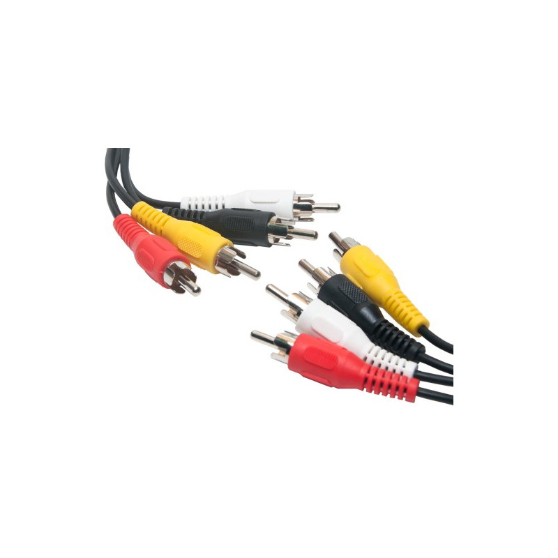 Conexion audio/video 6M RCA. 1,5m. AVALVA