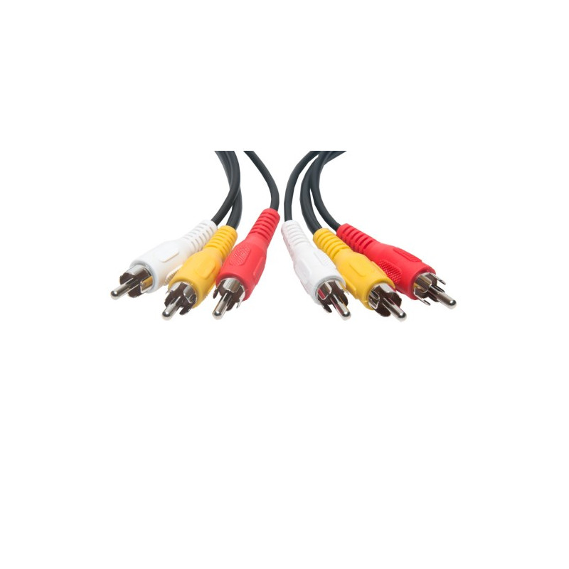 Conexion audio/video 6M RCA. 3m. AVALVA