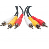 Conexion audio/video 6M RCA. 3m. AVALVA