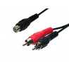Conexion audio 2M-1H RCA. 1,5m. AVALVA
