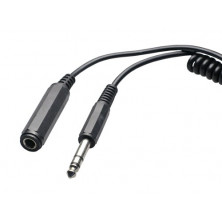 Conexion audio M 6,3 estereo-H 6,3 estereo. 3m. Rizada AVALVA