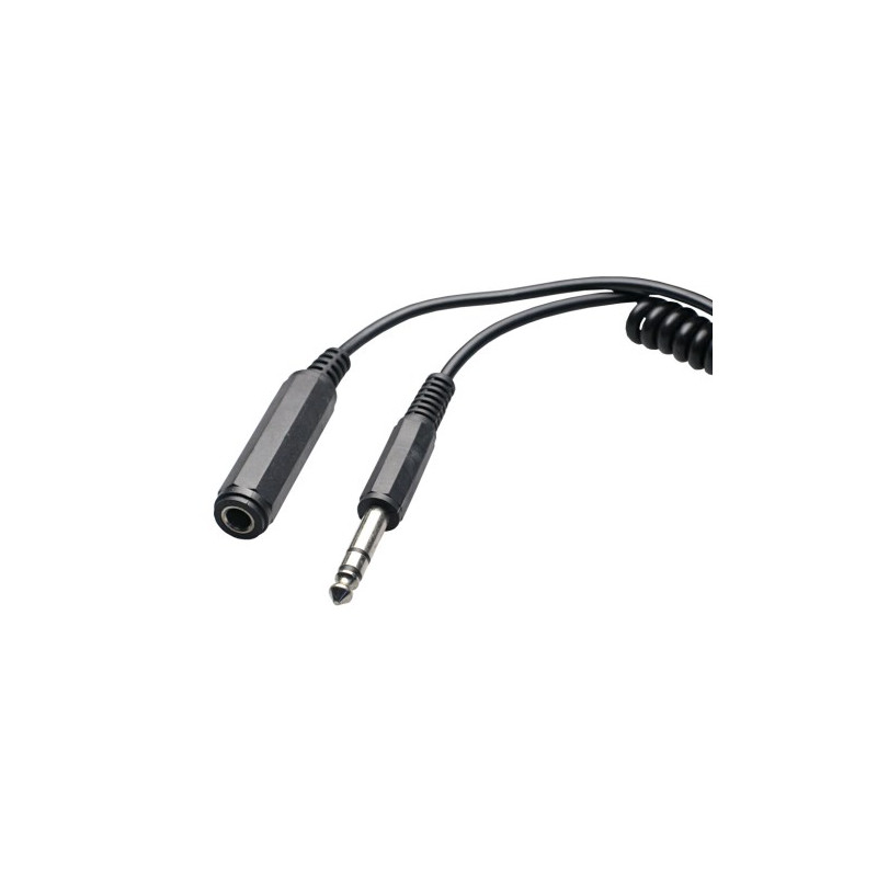 Conexion audio M 6,3 estereo-H 6,3 estereo. 3m. Rizada AVALVA