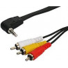 Conexion audio video M 3,5 estereo-3M RCA. 1,5m. GND, V, R, L AVALVA