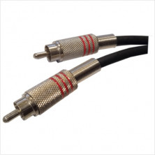 Conexión video 2M RCA metálicos Cable RG-59 1,5m AVALVA