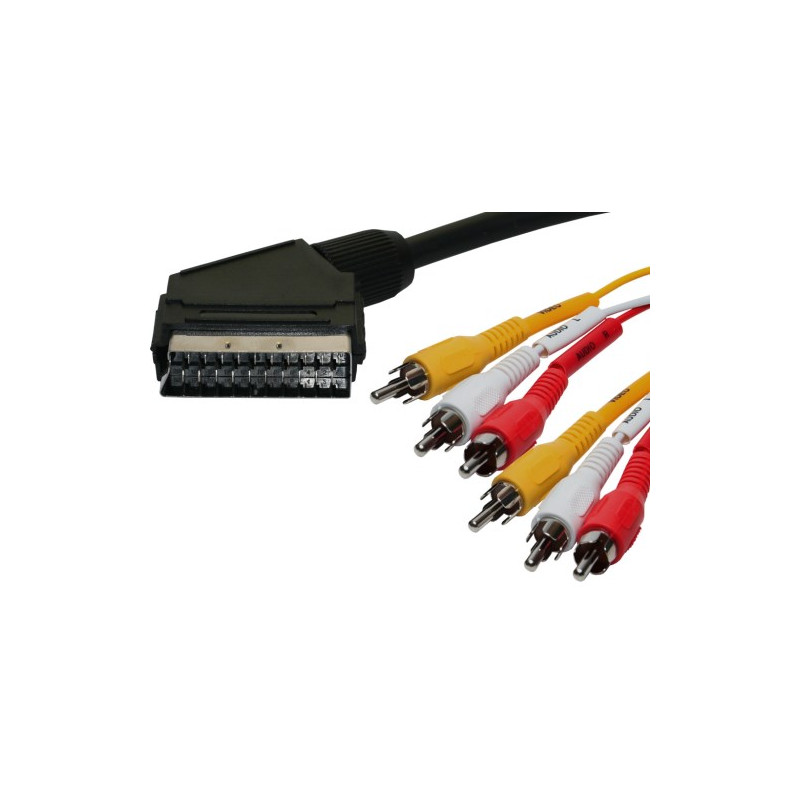 Conexion audio/video estereo peri-6M RCA. 1,5m. AVALVA