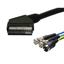 Conexion video M peri-M DIN 3c+2 BNC M. 1.5m. AVALVA