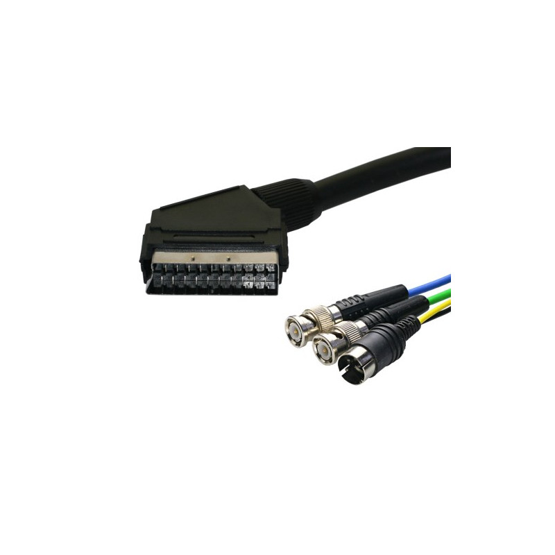 Conexion video M peri-M DIN 3c+2 BNC M. 1.5m. AVALVA