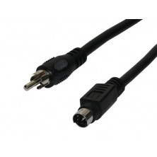 Conexion video M RCA-M miniDIN 4C. 1,5m. AVALVA