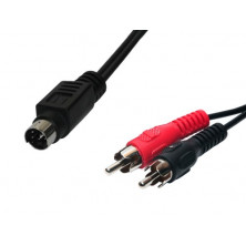 Conexion video 2M RCA-M miniDIN 4C. 1,5m. AVALVA