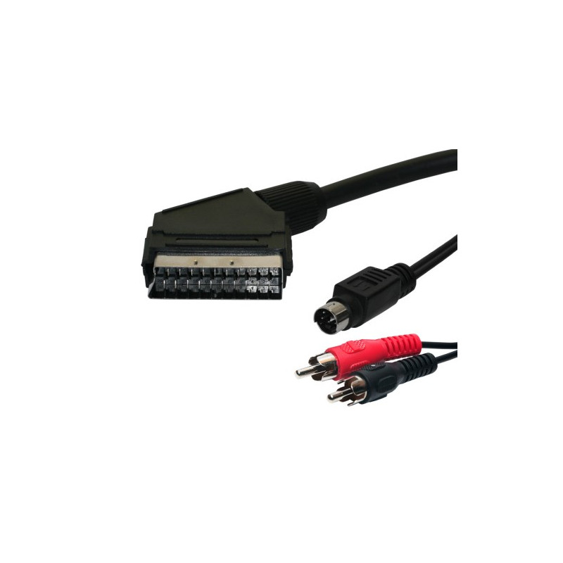 Conexion video camara M peri-M miniDIN super-VHS+2M RCA. 1,5m. AVALVA