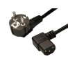 Conexión red schuko 10A/250V tipo codo 1,8m Homologada VDE AVALVA
