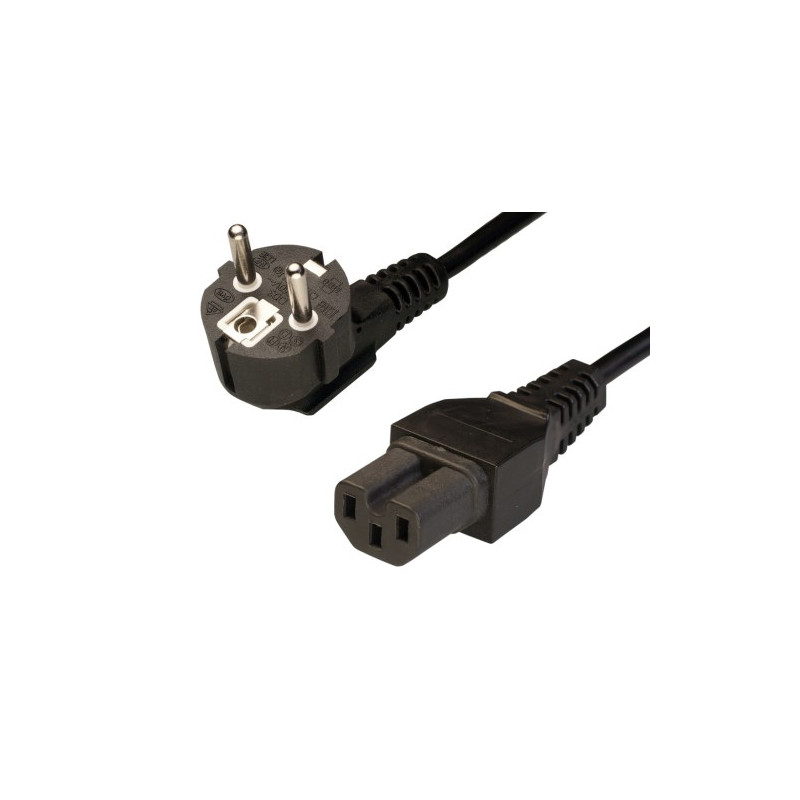 Conexión red schuko con ranura 10A/250V 1,8m Homologada VDE AVALVA