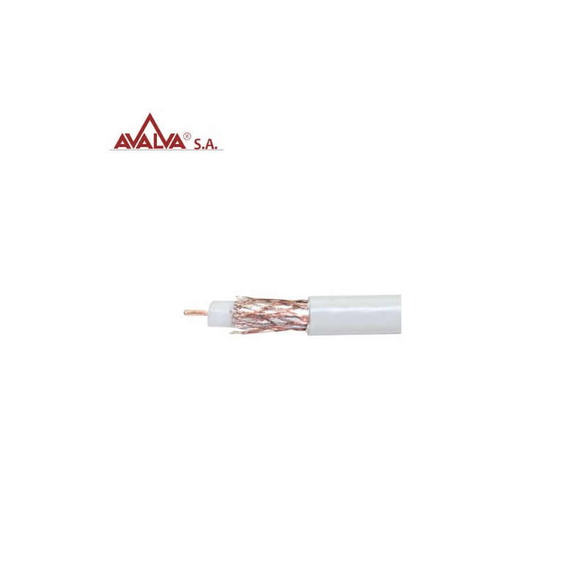 Cable coaxial TV antena 75 Ohmios 10m Rollo AVALVA