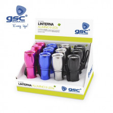 Linterna LED 2w 45Lm de Aluminio Funciona a pilas Caja de 12 unidades (Precio por unidad) GSC C12/48