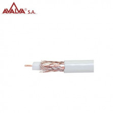 Cable coaxial TV antena 5C2V 75 25m Rollo Blanco AVALVA