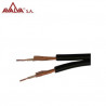 Cable paralelo negro Diámetro 1mm (2,8x5,6mm) 15 metros Apantallado AVALVA