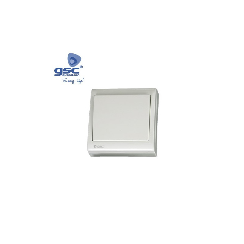 Mecanismo superficie Serie FOCUS Interruptor 10A-220V Blanco GSC C20/100