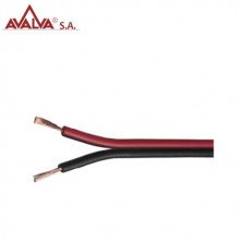 Cable audio paralelo CCA bicolor rojo/negro 2x0,5mm Rollo 10m AVALVA