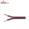 Cable audio paralelo CCA bicolor rojo/negro 2x0,5mm Rollo 10m AVALVA