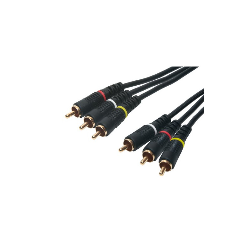 Conexion libre oxigeno audio/video 6M RCA. 1,5m. AVALVA