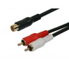 Conexion libre oxigeno 2M RCA-1H RCA. 0,25m. AVALVA