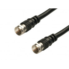 Conexion F a rosca 1M-1M. Cable RG-59. 3m. AVALVA