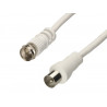 Conexion Coaxial Antena TV a F Rosca 1,5 m Blanco AVALVA
